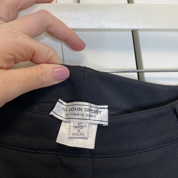 Embellished Pocket St John Slacks Black 10 - Picture 5 of 5